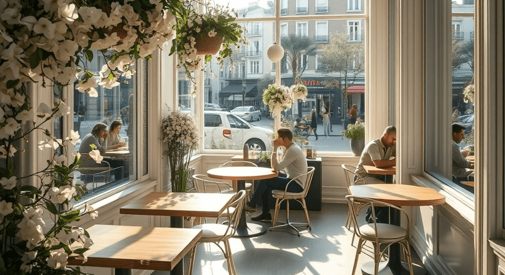 A busy cafe interior where efficient accounting in a cafe supports the daily flow of business
