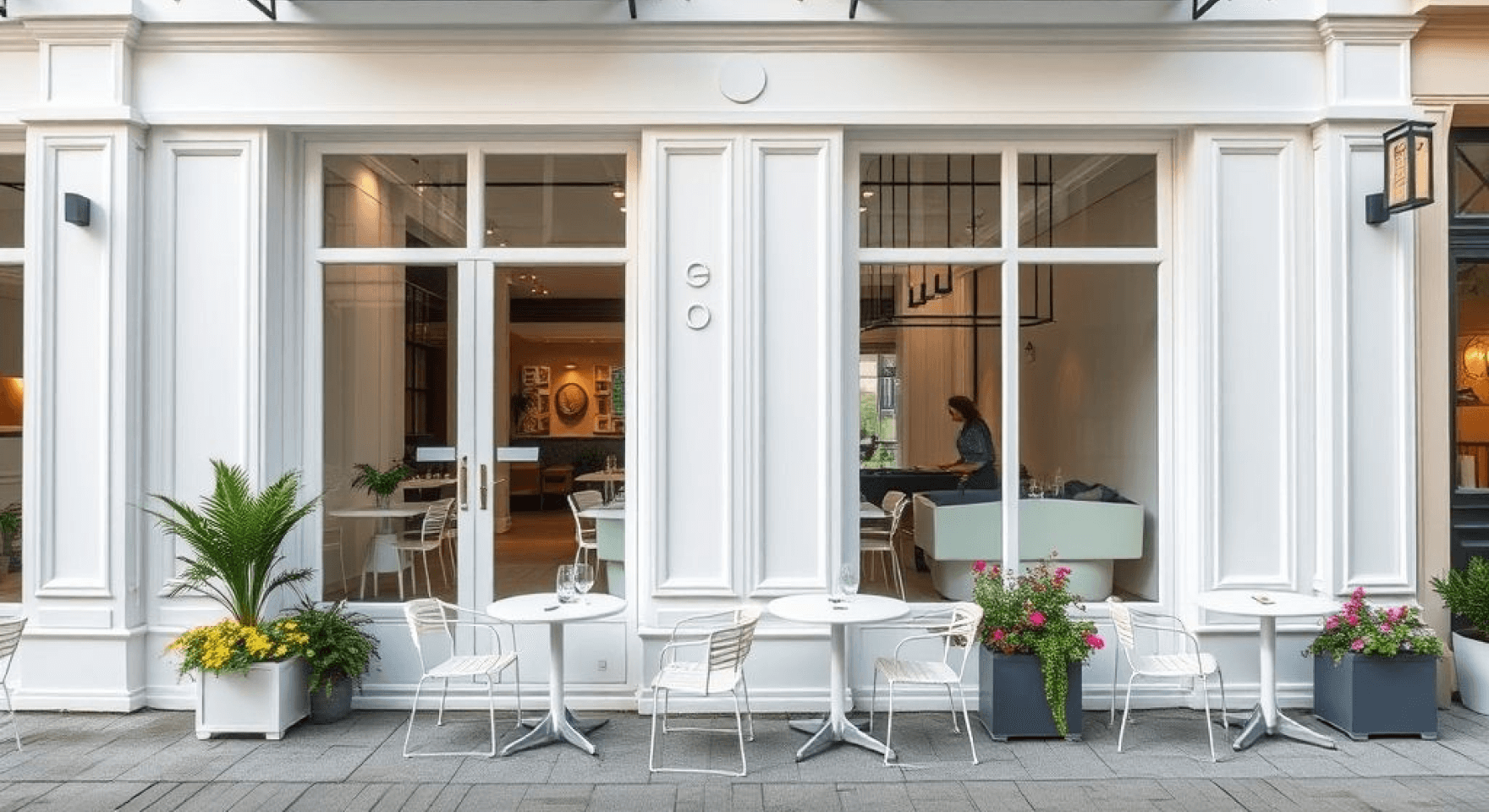 The inviting street-side terrace of a restaurant where restaurant accounting and automation streamline business operations