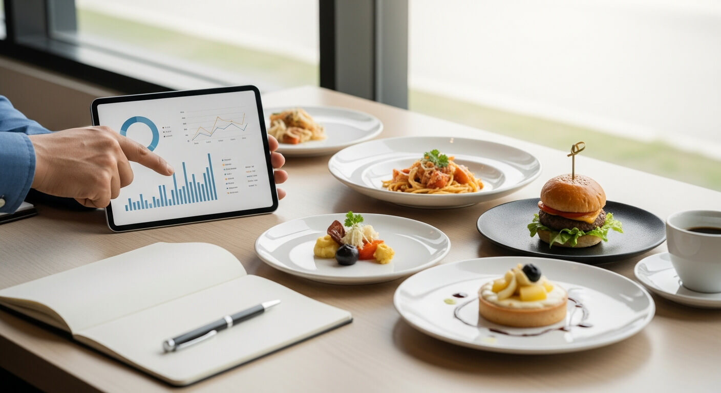 Cafe accounting system for dish sales analysis