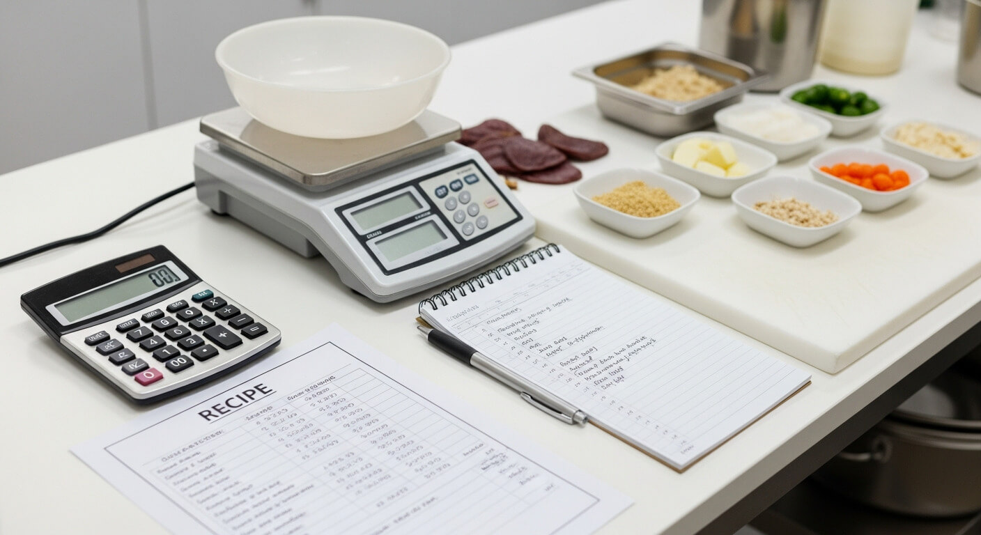 Restaurant management accounting while calculating dish cost