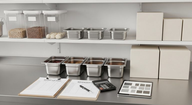 Cafe inventory management for tracking ingredient stock